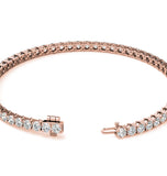 Round Cut Moissanite Two Prong Tennis Bracelet