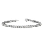 Round Cut Moissanite Two Prong Tennis Bracelet