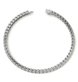 Round Cut Moissanite Two Prong Tennis Bracelet