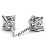 Princess Cut Moissanite Solitaire Stud Earrings Gift