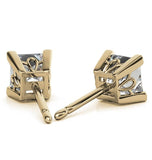 Princess Cut Moissanite Unique Prong Earring