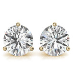 Round Cut Moissanite Basket Prong Stud Earrings