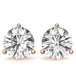 Round Brilliant Cut Moissanite Stud Earrings