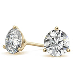 Round Brilliant Cut Moissanite Stud Earrings