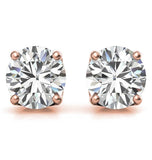 Round Brilliant Cut Moissanite Solitaire Earring For Her