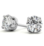 Round Brilliant Cut Moissanite Solitaire Earring For Her