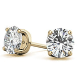 Round Brilliant Cut Moissanite Solitaire Earring For Her