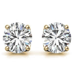 Round Brilliant Cut Moissanite Solitaire Earring For Her