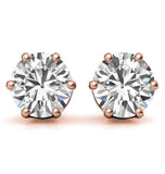 Round Cut VVS1 Moissanite Stud Earring For Women's