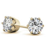 Round Cut VVS1 Moissanite Stud Earring For Women's