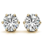 Round Cut VVS1 Moissanite Stud Earring For Women's