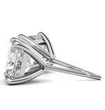 Princess Cut Moissanite Push Back Stud Earrings