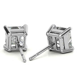 Princess Cut Moissanite Stud Earrings