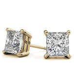 Princess Cut Moissanite Stud Earrings