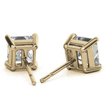 Princess Cut Moissanite Stud Earrings