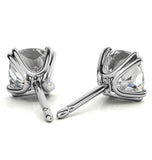 Cushion Cut Moissanite Double Prong Stud Earrings