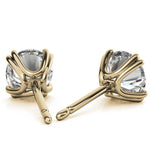 Round Brilliant Cut Double Prong Moissanite Earring