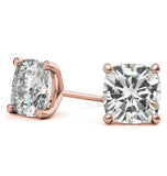 Cushion Cut Moissanite Stud Earrings