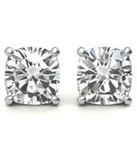 Cushion Cut Moissanite Stud Earrings