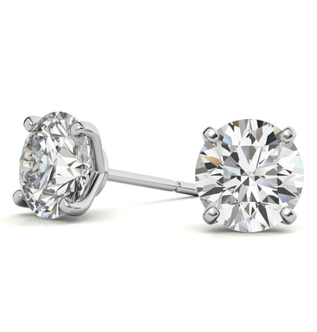 Moissanite Round Cut Stud Earring For Women