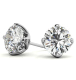 Round Brilliant Cut Stud Earring For Women