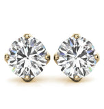 Round Brilliant Cut Stud Earring For Women