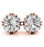 Colorless Moissanite Round Cut Earrings For Her