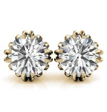 Colorless Moissanite Round Cut Earrings For Her