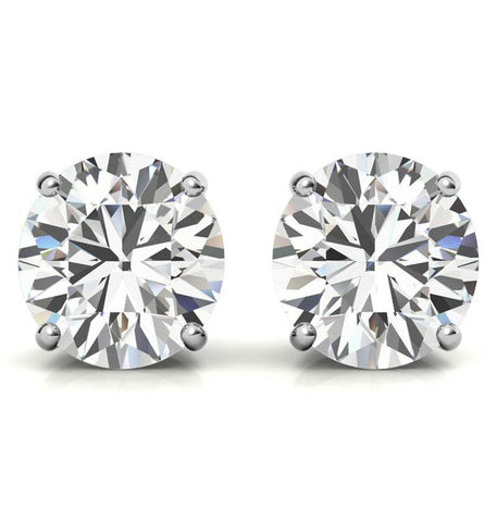 Unique Prong Round Cut VVS1 Moissanite Earring