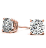 Moissanite Diamond Cushion Cut Stud Earrings