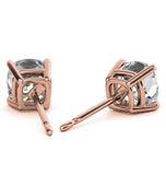 Moissanite Diamond Cushion Cut Stud Earrings