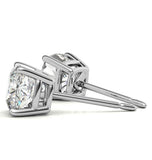 Moissanite Diamond Cushion Cut Stud Earrings