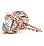 Asscher Cut Moissanite Diamond Stud Earring