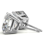 Asscher Cut Moissanite Diamond Stud Earring