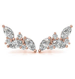 Marquise & Round  Cut Moissanite Stud Earring