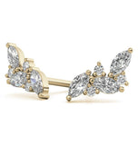 Marquise & Round  Cut Moissanite Stud Earring