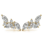 Marquise & Round  Cut Moissanite Stud Earring