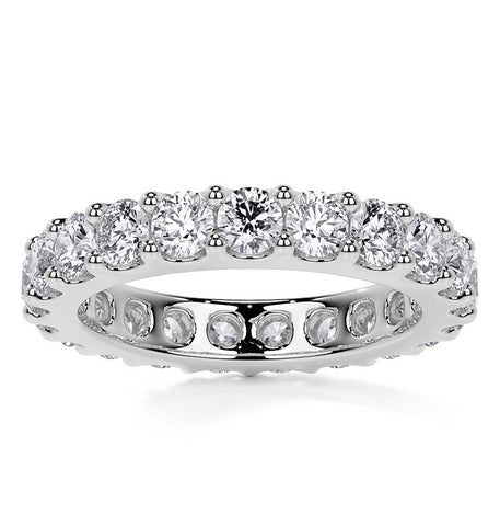 Round Cut Moissanite Diamond Eternity Band