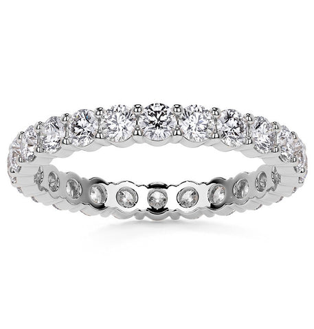 Moissanite Diamond Round Cut Full Eternity Ring