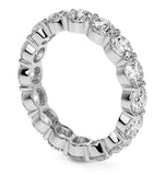 Round Cut Moissanite Dainty Eternity Ring