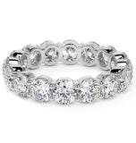 Round Cut Moissanite Dainty Eternity Ring