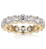 Round Cut Moissanite Dainty Eternity Ring