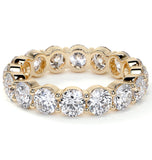 Round Cut Moissanite Dainty Eternity Ring