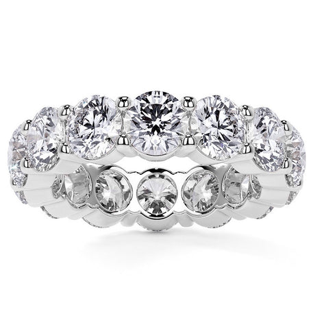 Round Cut Moissanite Diamond Wedding Band