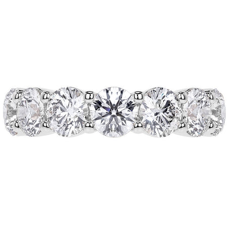 Round Cut Moissanite Diamond Wedding Band