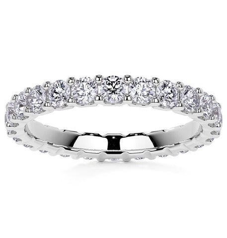 Moissanite Round Cut Prong Set Wedding Band