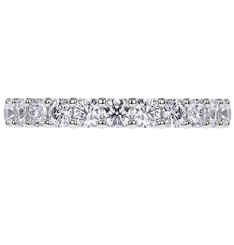 Moissanite Round Cut Prong Set Wedding Band