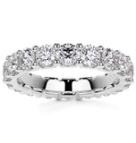 Moissanite Round Cut Prong Setting Wedding Band