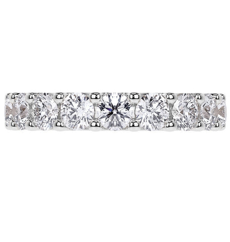 Moissanite Round Cut Prong Setting Wedding Band