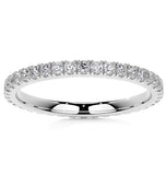 Round Brilliant Cut Moissanite Full Eternity Ring